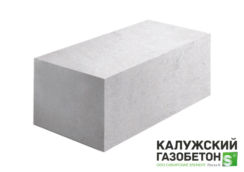 Газобетонный блок стеновой Калужский D600 625х250х200 B5.0